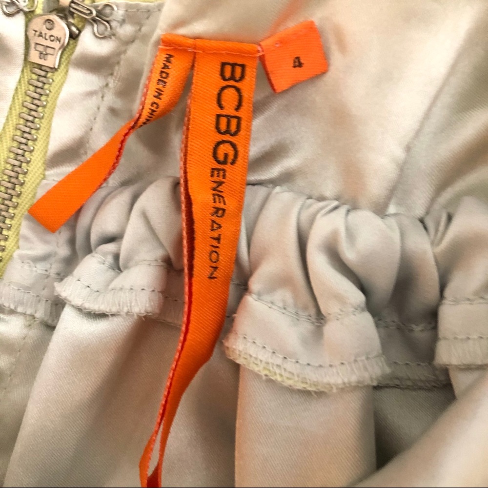 Bcbgeneration Open Back Light Yellow And Gray Dre… - image 5